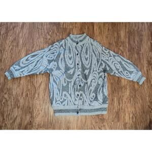 Vintage IB Diffusion Cardigan Sweater Womens Size Medium Gray